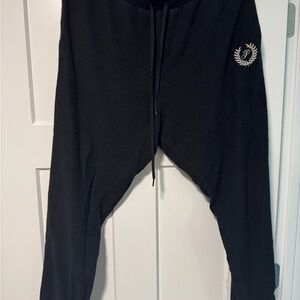 Black Joggers with Embroidered Logo